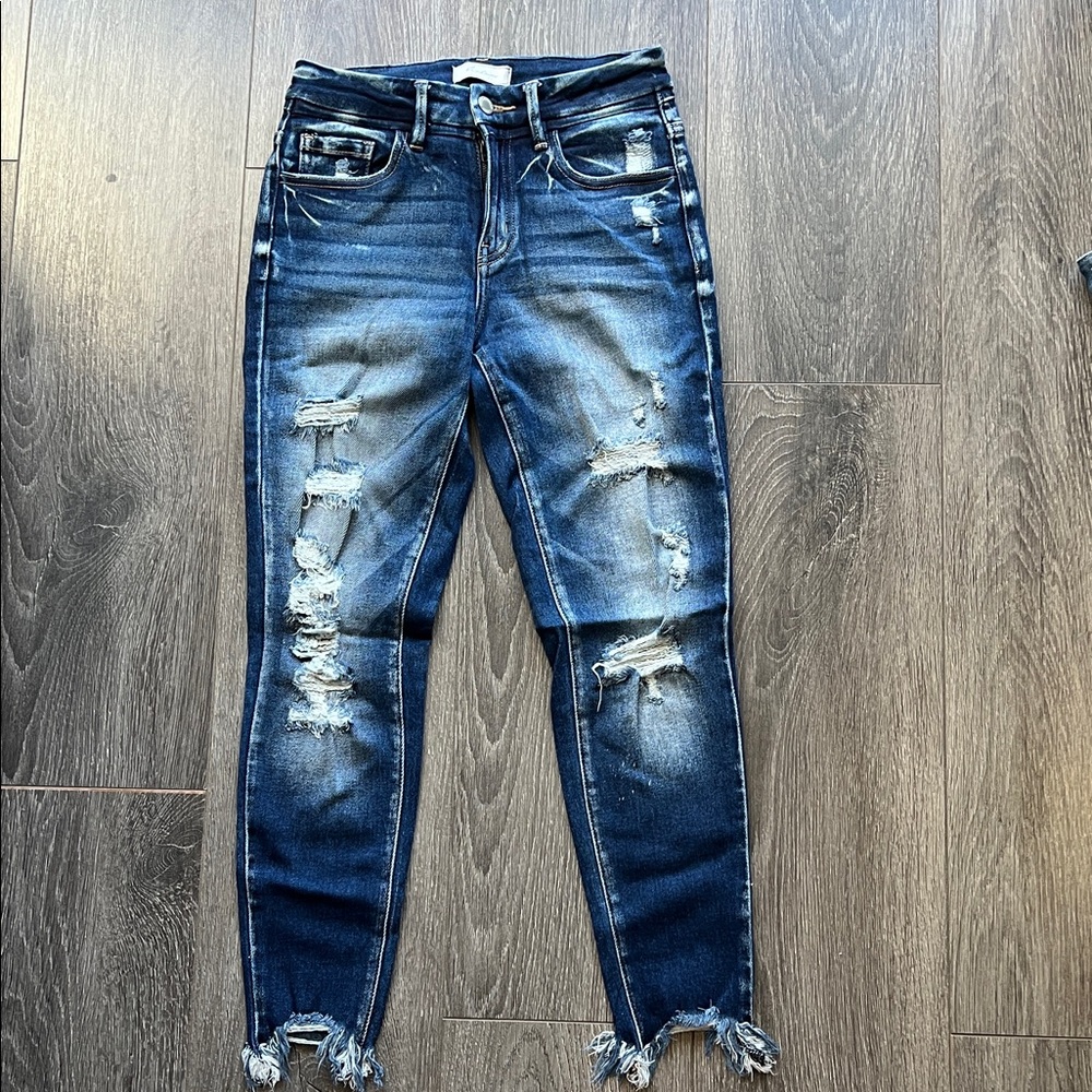 KanCan Dark Blue Distressed Skinny Jeans